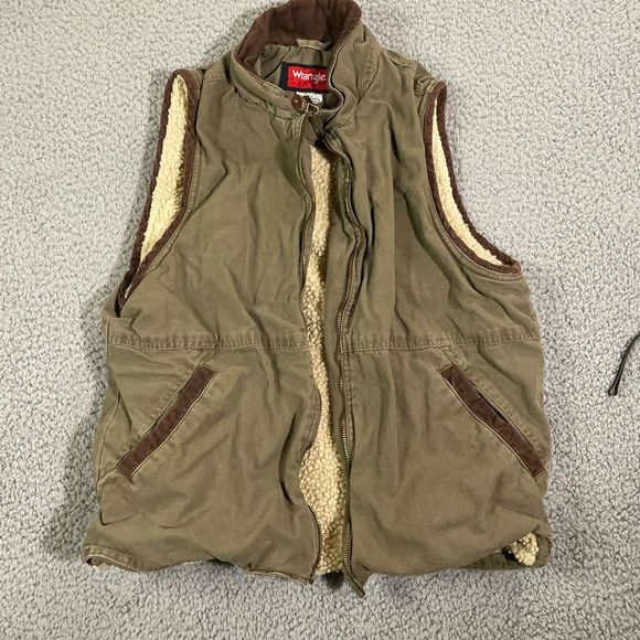 Wrangler Other - Wrangler Hero Men’s Vest Puffer Hiking Outdoor Green Lined Small